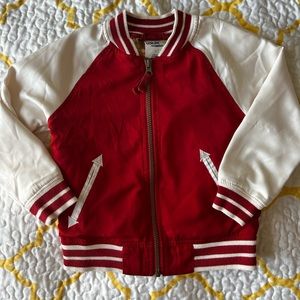 Genuine kids from Oshkosh tiger red white bomber jacket toddler 4T